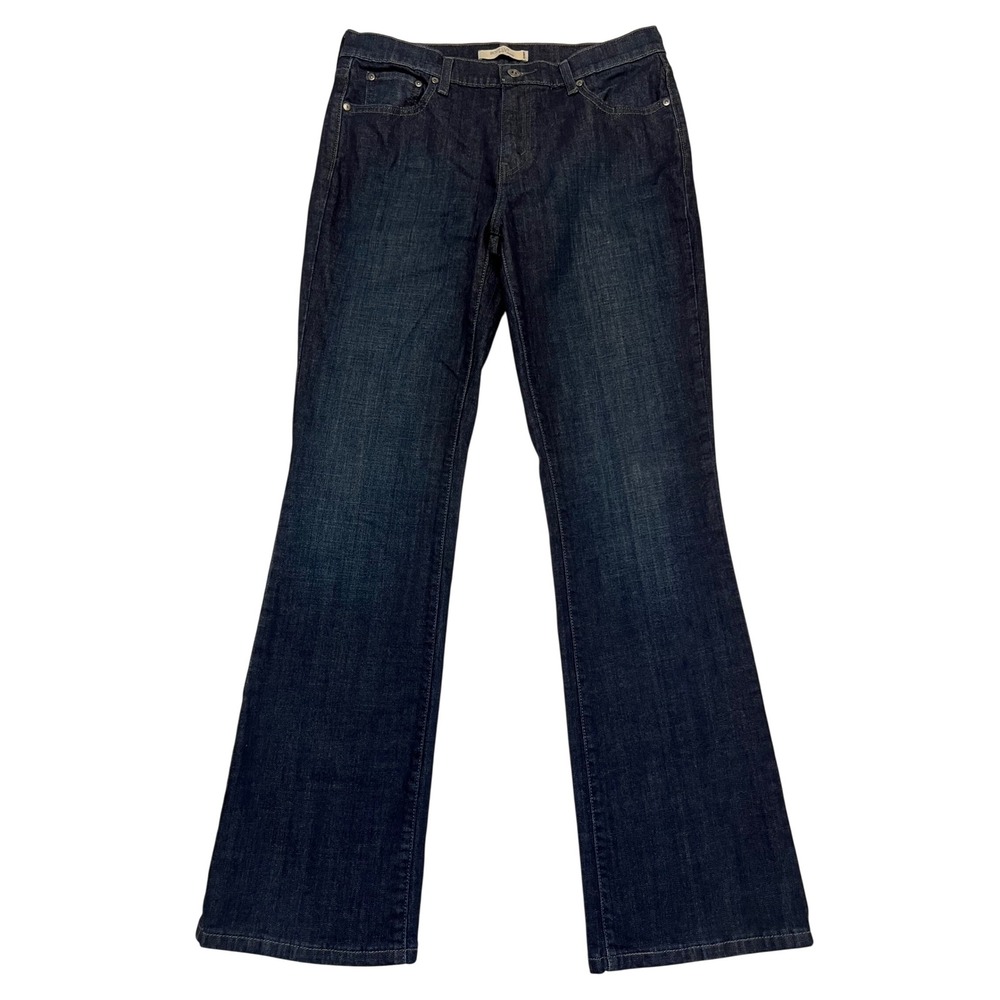 Levi's 515 Bootcut Jeans Western Y2K Dark Wash Denim Rhinestone Pocket Size 12L